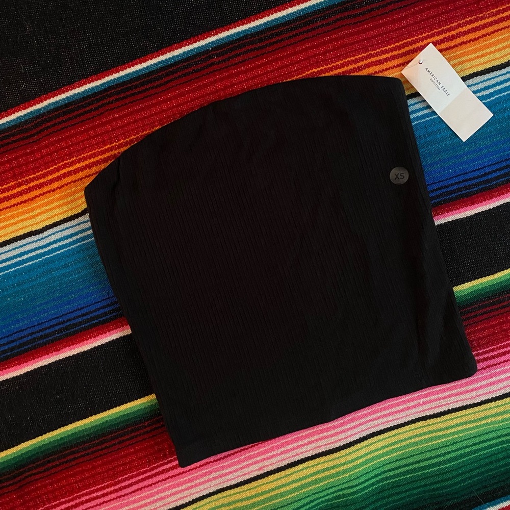 American Eagle Black Ribbed Tube Top - XS - NWT